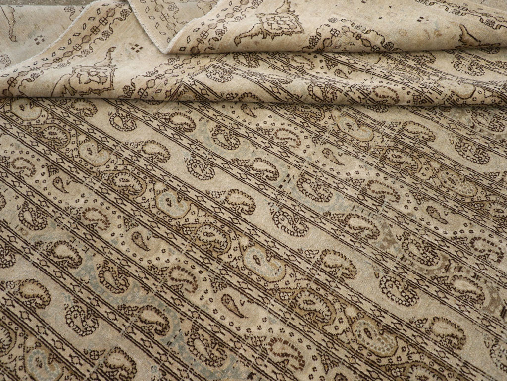 Vintage Persian Quom Room Size Carpet, No.24103 - Galerie Shabab