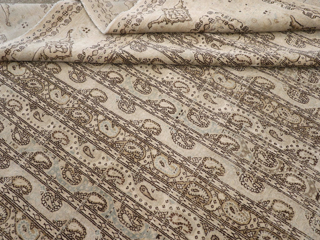 Vintage Persian Quom Room Size Carpet, No.24103 - Galerie Shabab