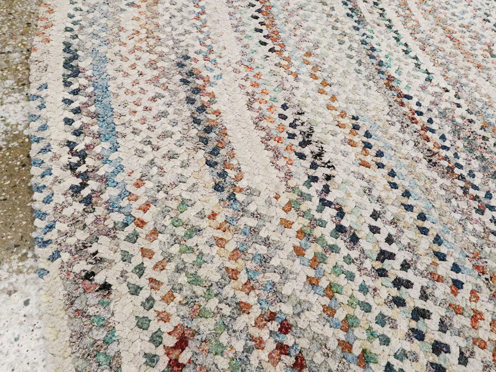 Vintage American Braid Rug, No.24106 - Galerie Shabab