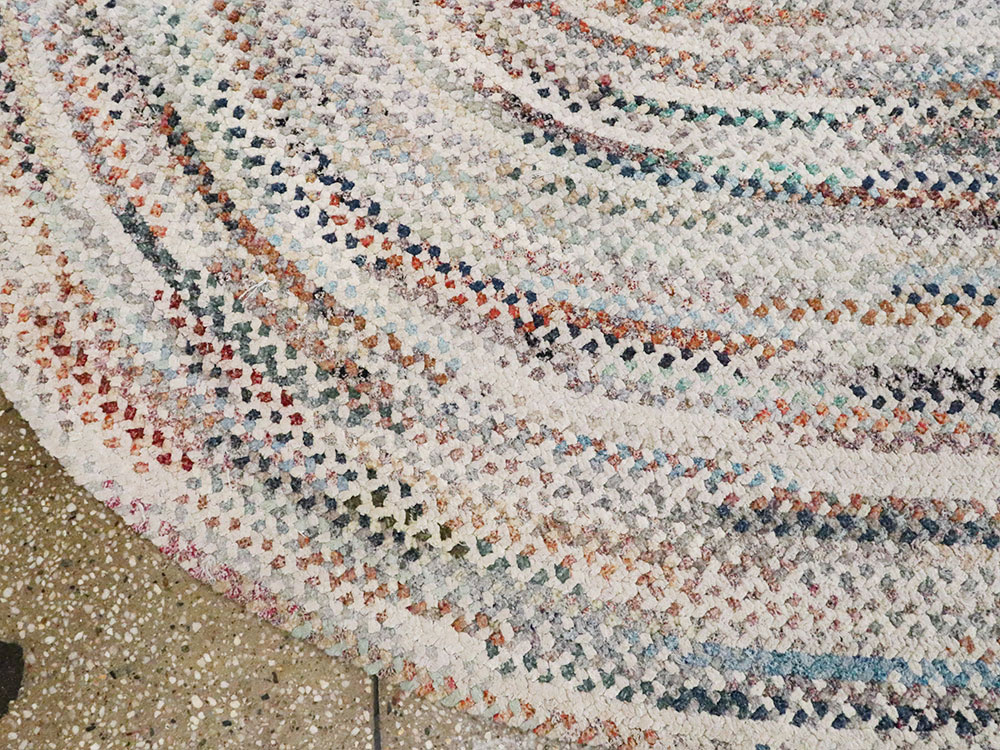 Vintage American Braid Rug, No.24106 - Galerie Shabab