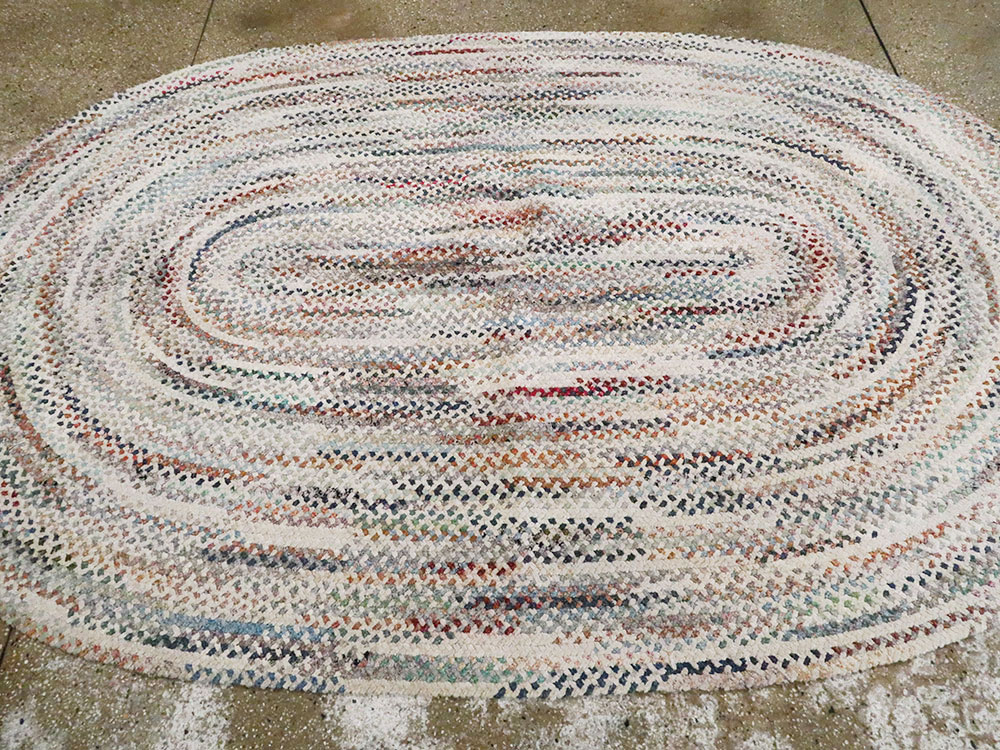 Vintage American Braid Rug, No.24106 - Galerie Shabab