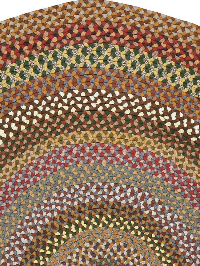 Vintage American Braid Rug, No.24107 - Galerie Shabab