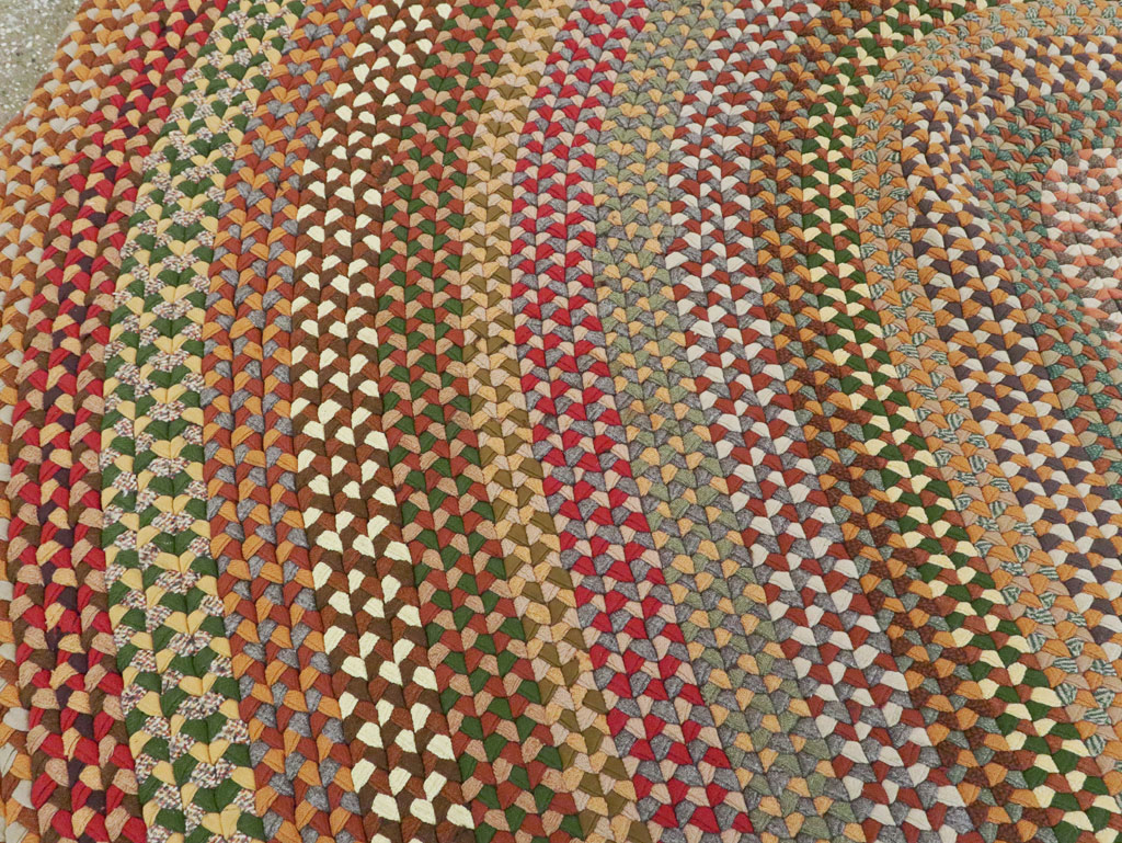 Vintage American Braid Rug, No.24107 - Galerie Shabab