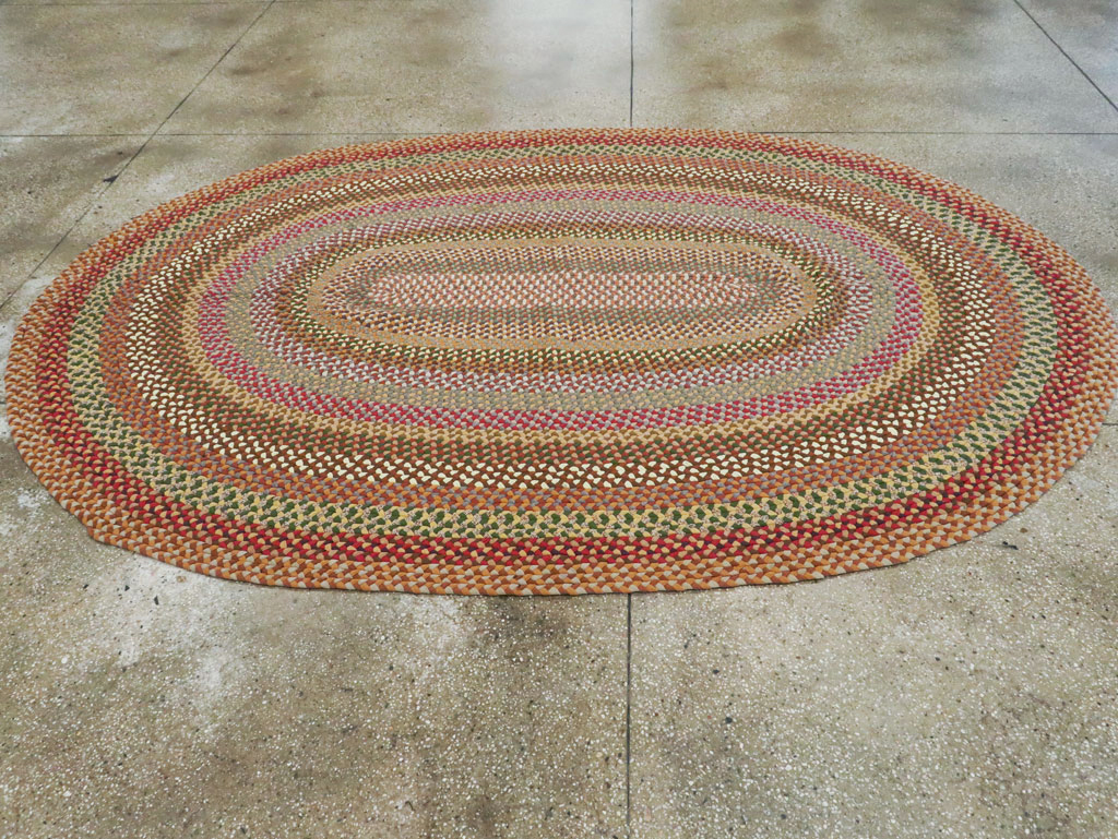 Vintage American Braid Rug, No.24107 - Galerie Shabab