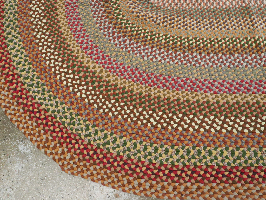 Vintage American Braid Rug, No.24107 - Galerie Shabab