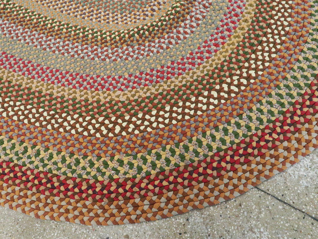 Vintage American Braid Rug, No.24107 - Galerie Shabab