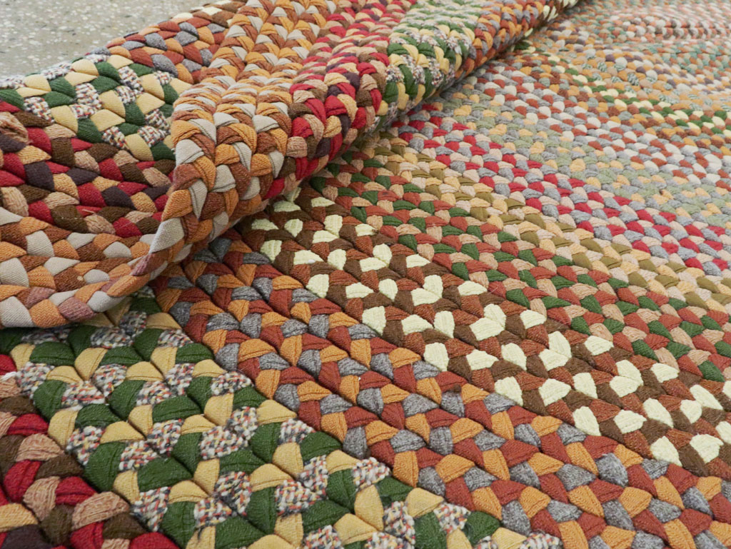 Vintage American Braid Rug, No.24107 - Galerie Shabab
