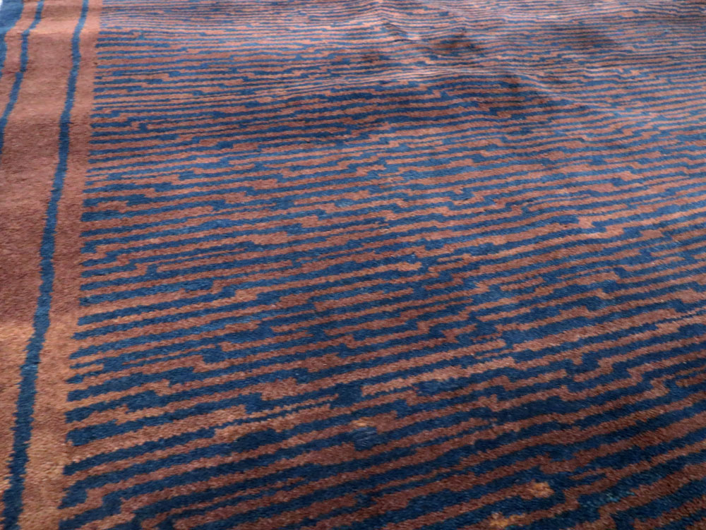 Vintage Indian Art Deco Carpet, No.24115 - Galerie Shabab