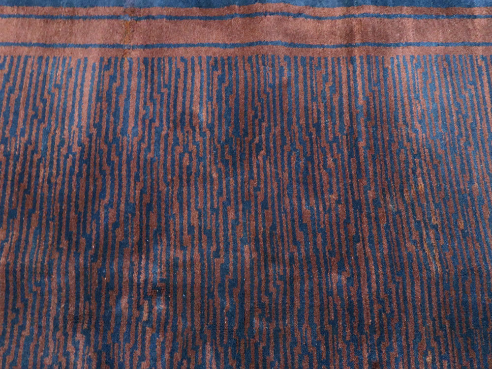 Vintage Indian Art Deco Carpet, No.24115 - Galerie Shabab