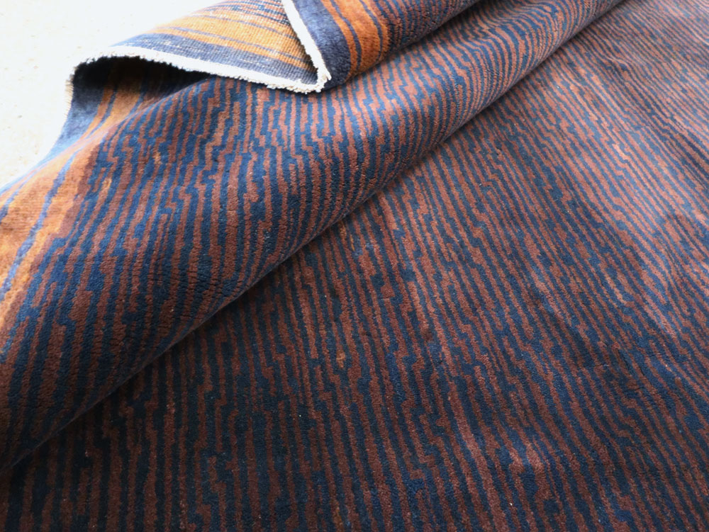 Vintage Indian Art Deco Carpet, No.24115 - Galerie Shabab