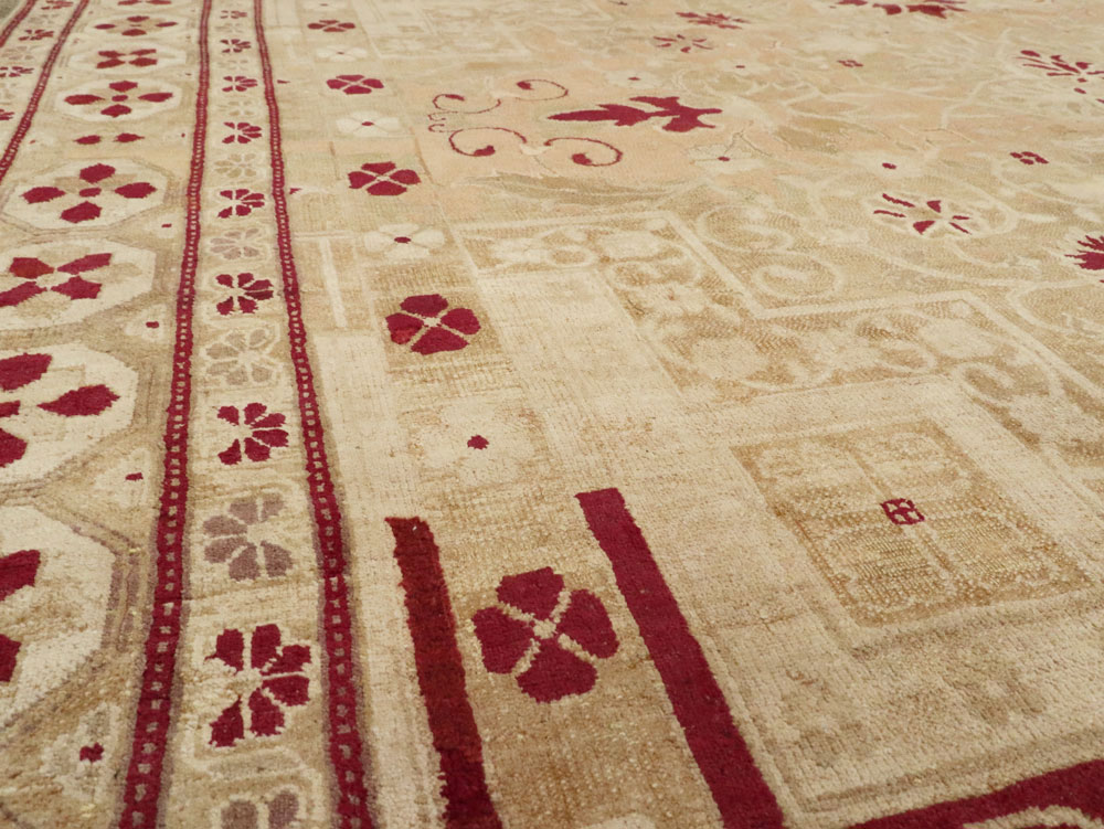 Vintage Indian Agra Carpet, No.24135 - Galerie Shabab