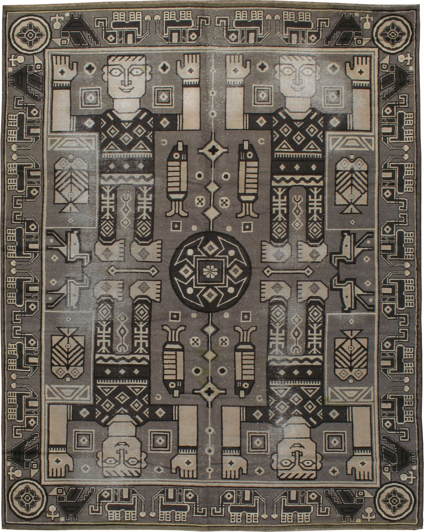 Vintage Indian Pictorial Carpet, No.24148 - Galerie Shabab