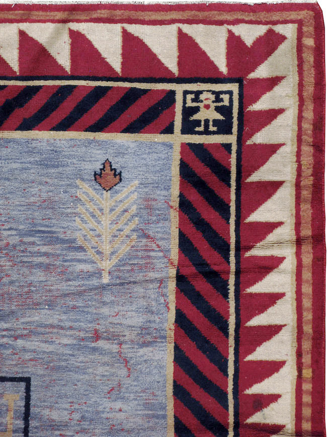 Vintage Indian Pictorial Carpet, No.24158 - Galerie Shabab