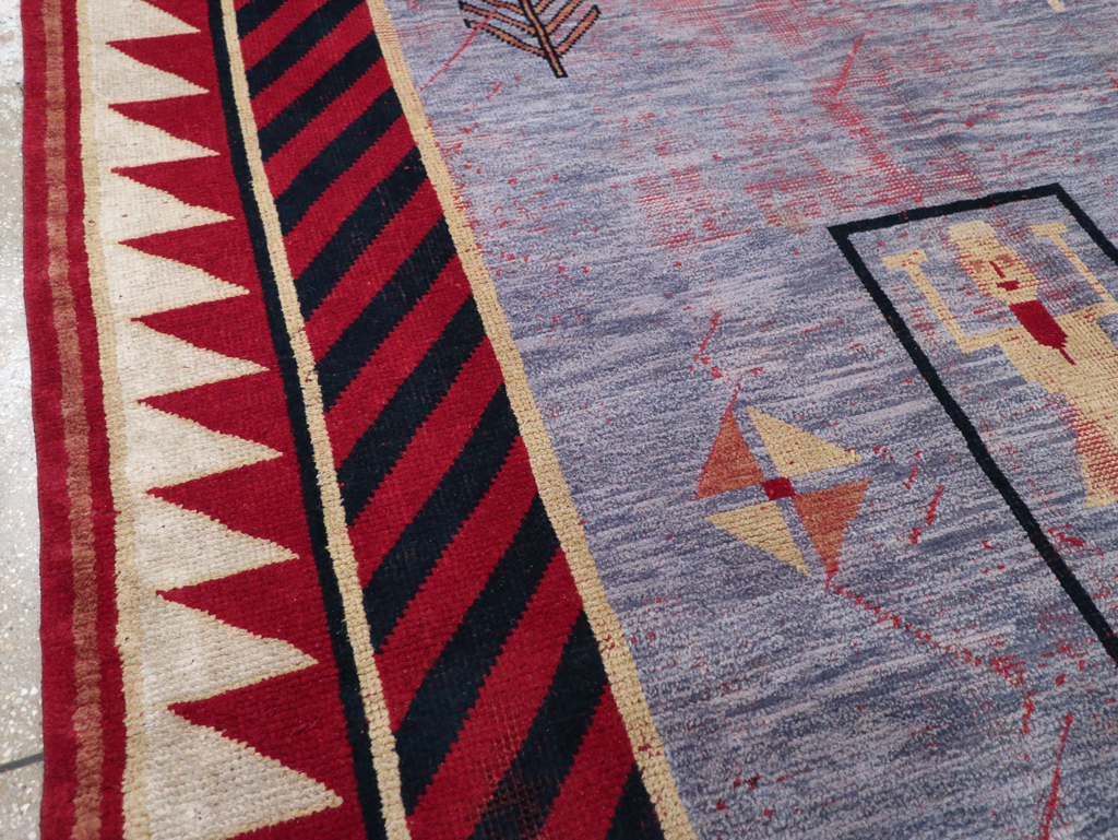 Vintage Indian Pictorial Carpet, No.24158 - Galerie Shabab