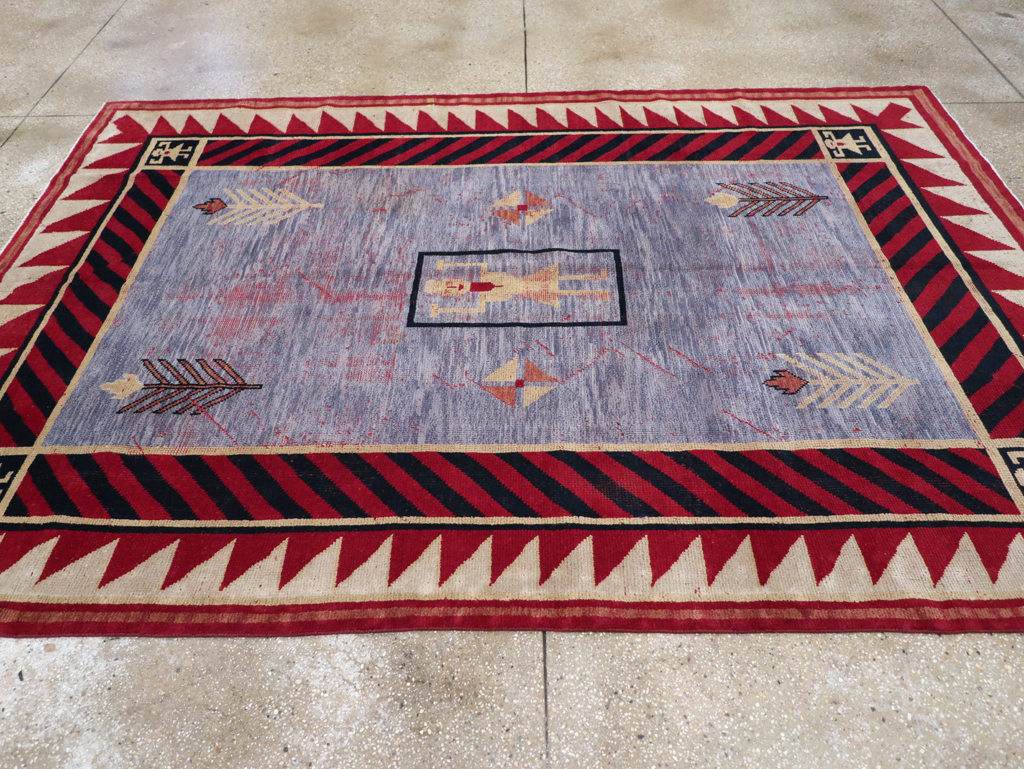 Vintage Indian Pictorial Carpet, No.24158 - Galerie Shabab