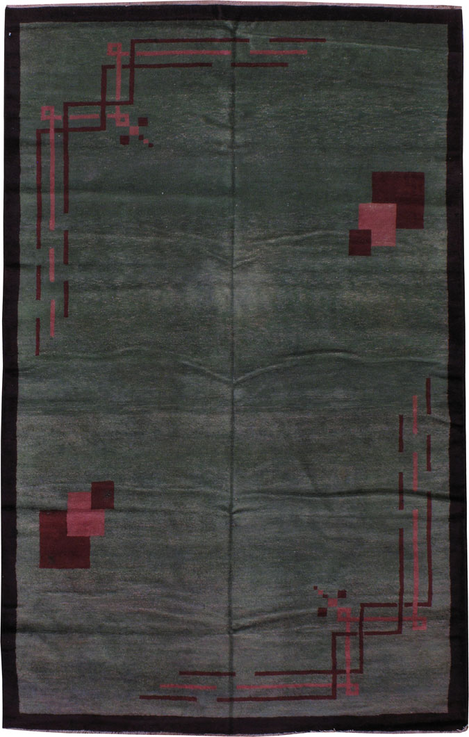 Vintage Indian Art Deco Rug, No.24164 - Galerie Shabab