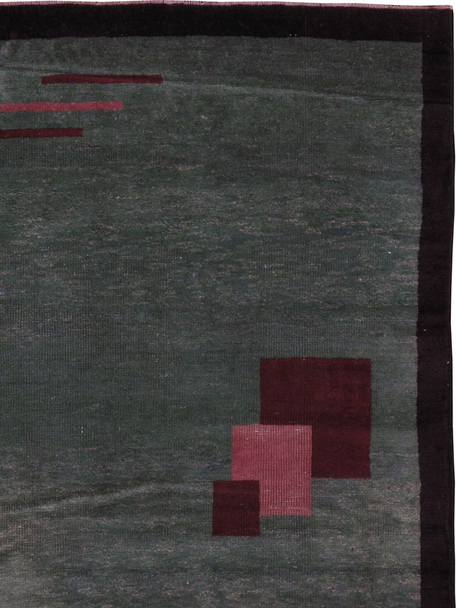Vintage Indian Art Deco Rug, No.24164 - Galerie Shabab