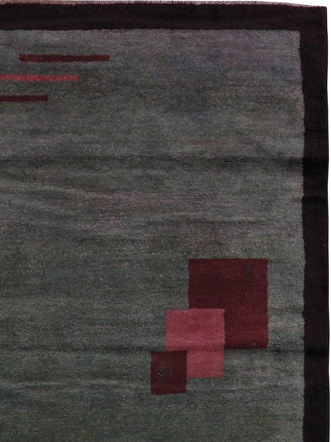 Vintage Indian Art Deco Rug, No.24164 - Galerie Shabab