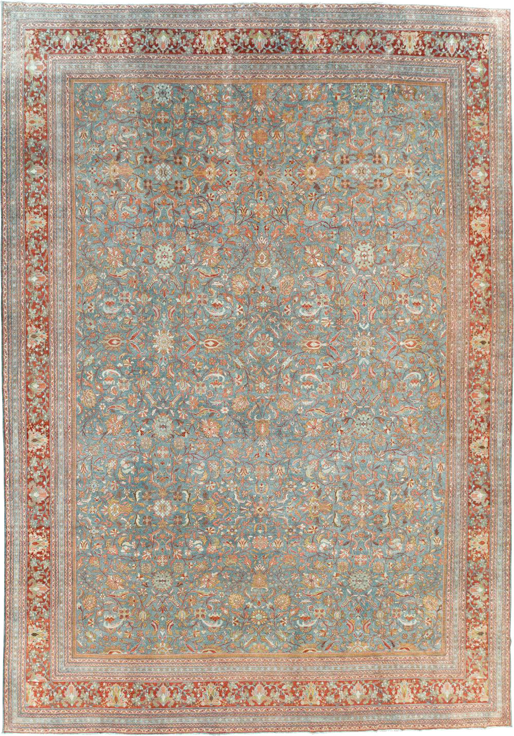 Antique Persian Mahal Oversize Carpet, No.24166 - Galerie Shabab