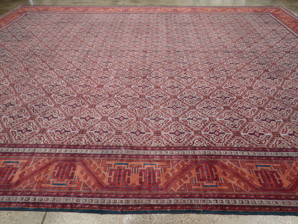 Antique Indian Lahore Oversize Carpet, No.24177 - Galerie Shabab