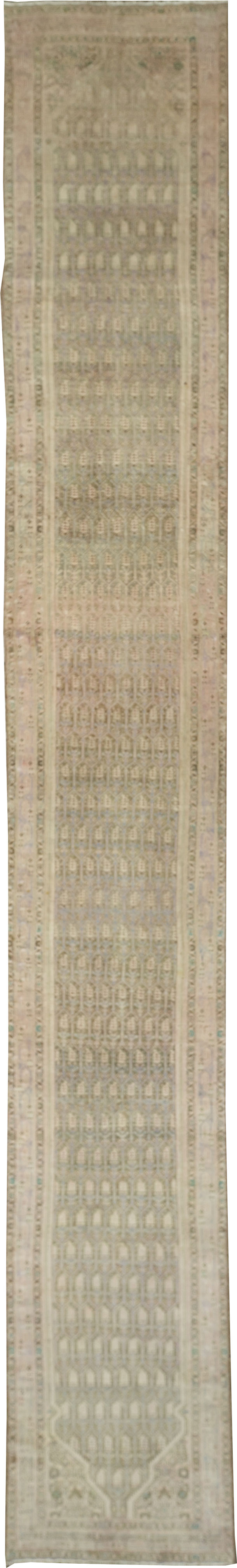Vintage Persian Tabriz Long Runner, No.24187 - Galerie Shabab