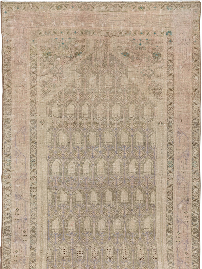 Vintage Persian Tabriz Long Runner, No.24187 - Galerie Shabab