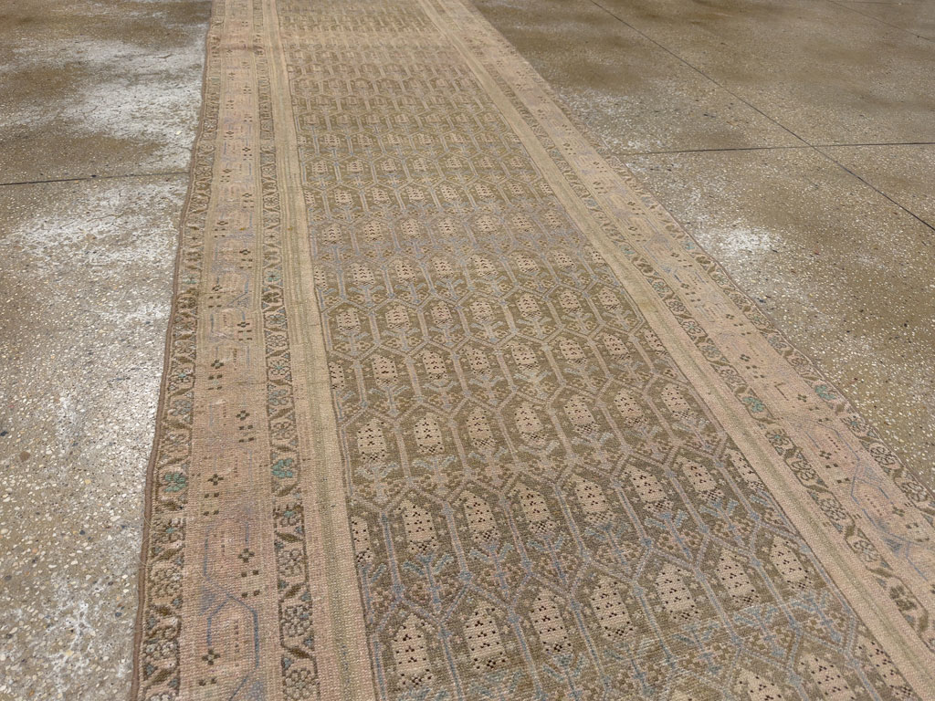 Vintage Persian Tabriz Long Runner, No.24187 - Galerie Shabab