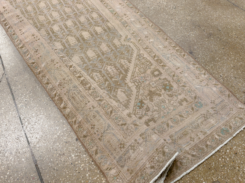 Vintage Persian Tabriz Long Runner, No.24187 - Galerie Shabab