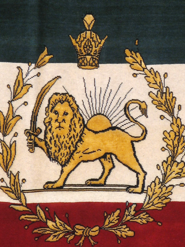 Modern Persian Tabriz Pictorial Flag, No.24190 - Galerie Shabab