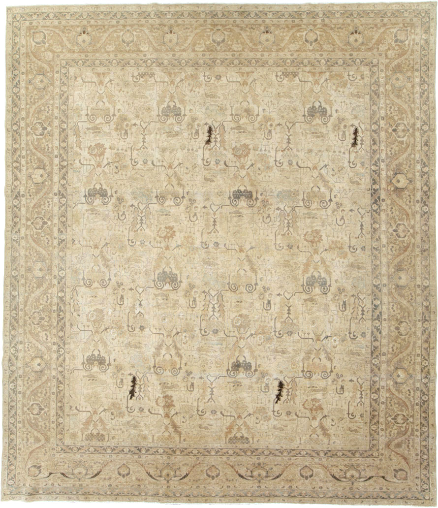 Antique Persian Tabriz Carpet, No.24192 - Galerie Shabab