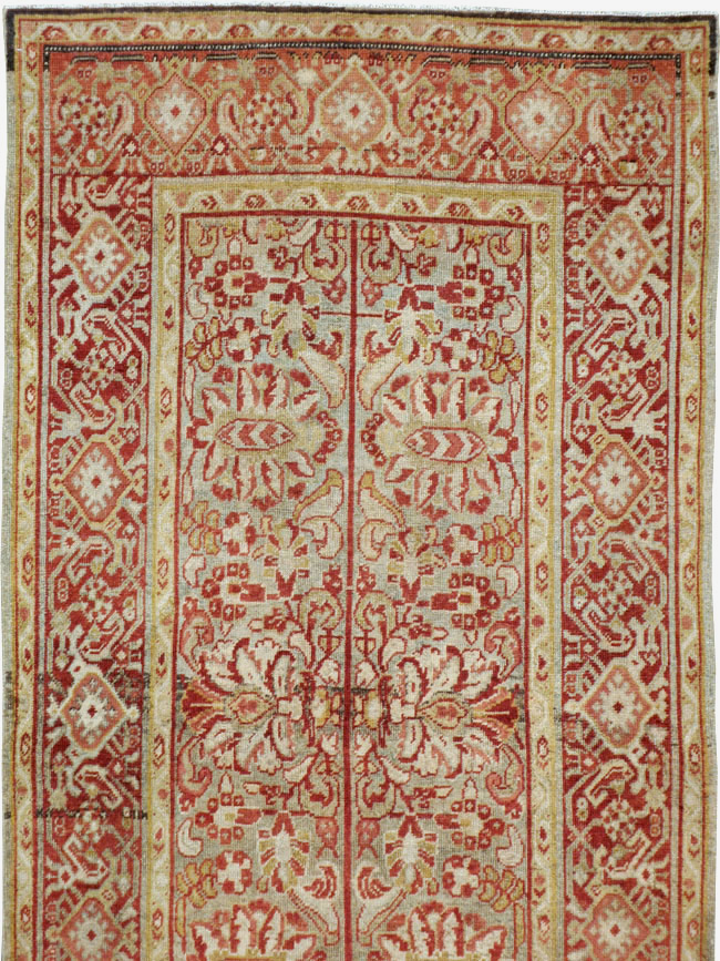 Antique Persian Mahal Wide Gallery Runner, No.24193 - Galerie Shabab