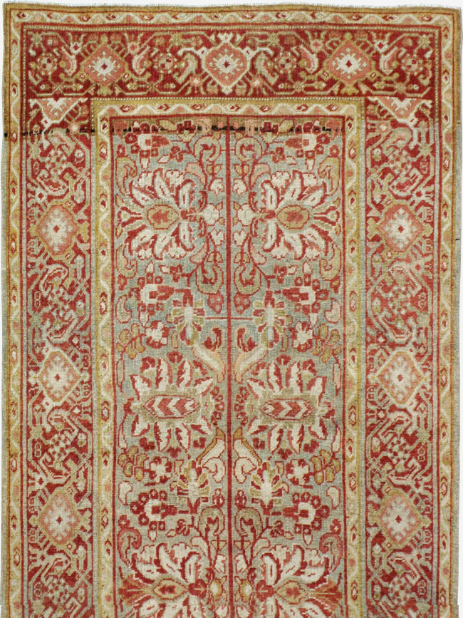 Antique Persian Mahal Wide Gallery Runner, No.24193 - Galerie Shabab