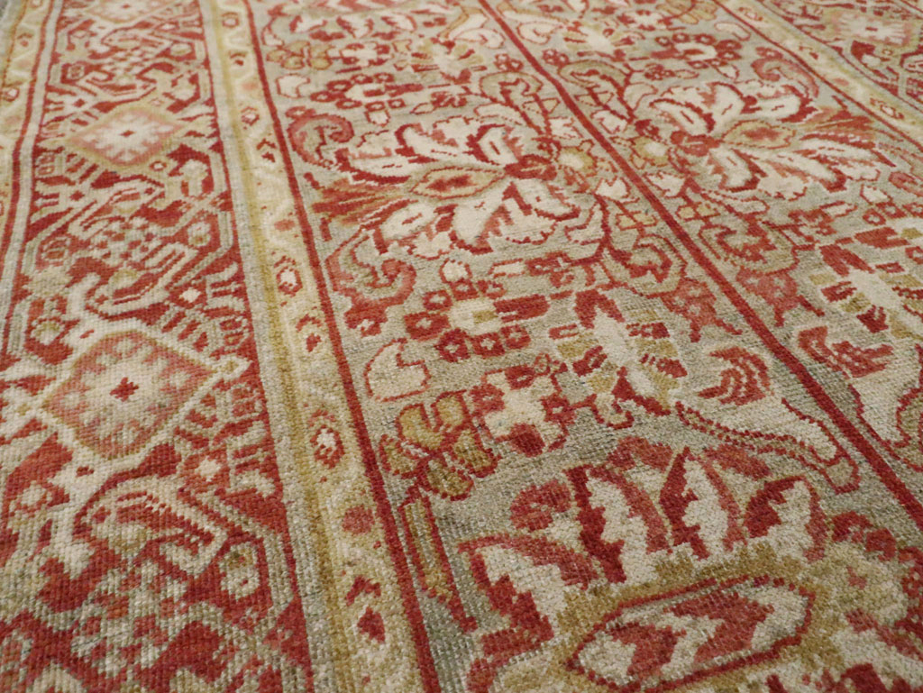Antique Persian Mahal Wide Gallery Runner, No.24193 - Galerie Shabab