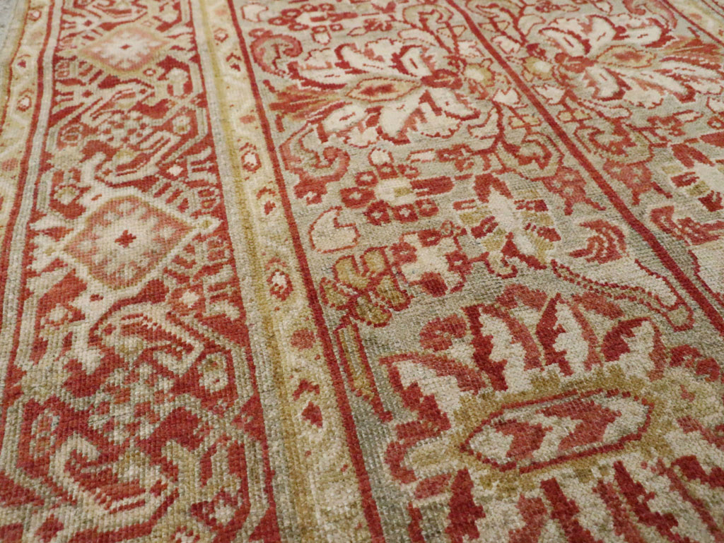 Antique Persian Mahal Wide Gallery Runner, No.24193 - Galerie Shabab