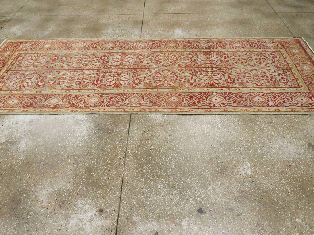 Antique Persian Mahal Wide Gallery Runner, No.24193 - Galerie Shabab