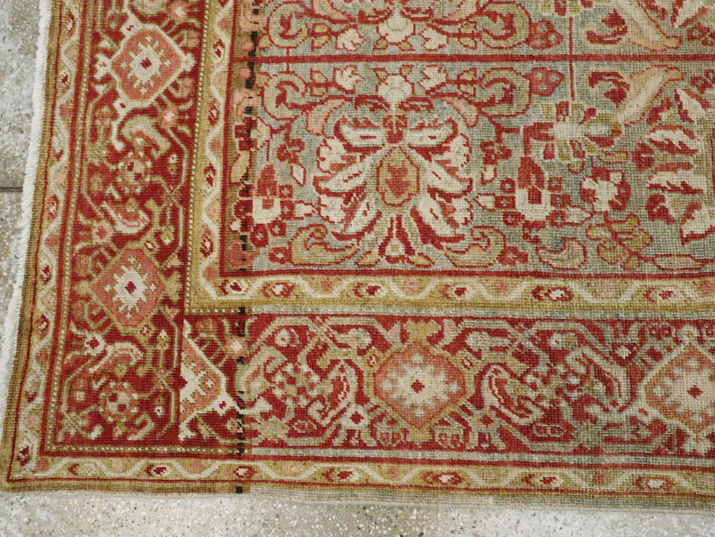 Antique Persian Mahal Wide Gallery Runner, No.24193 - Galerie Shabab