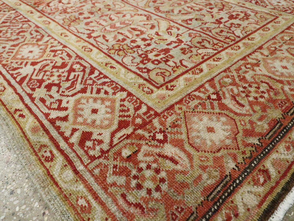 Antique Persian Mahal Wide Gallery Runner, No.24193 - Galerie Shabab
