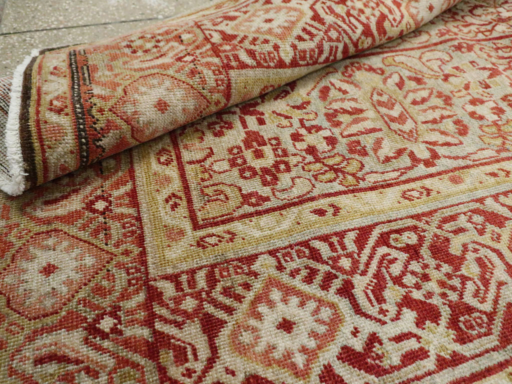 Antique Persian Mahal Wide Gallery Runner, No.24193 - Galerie Shabab