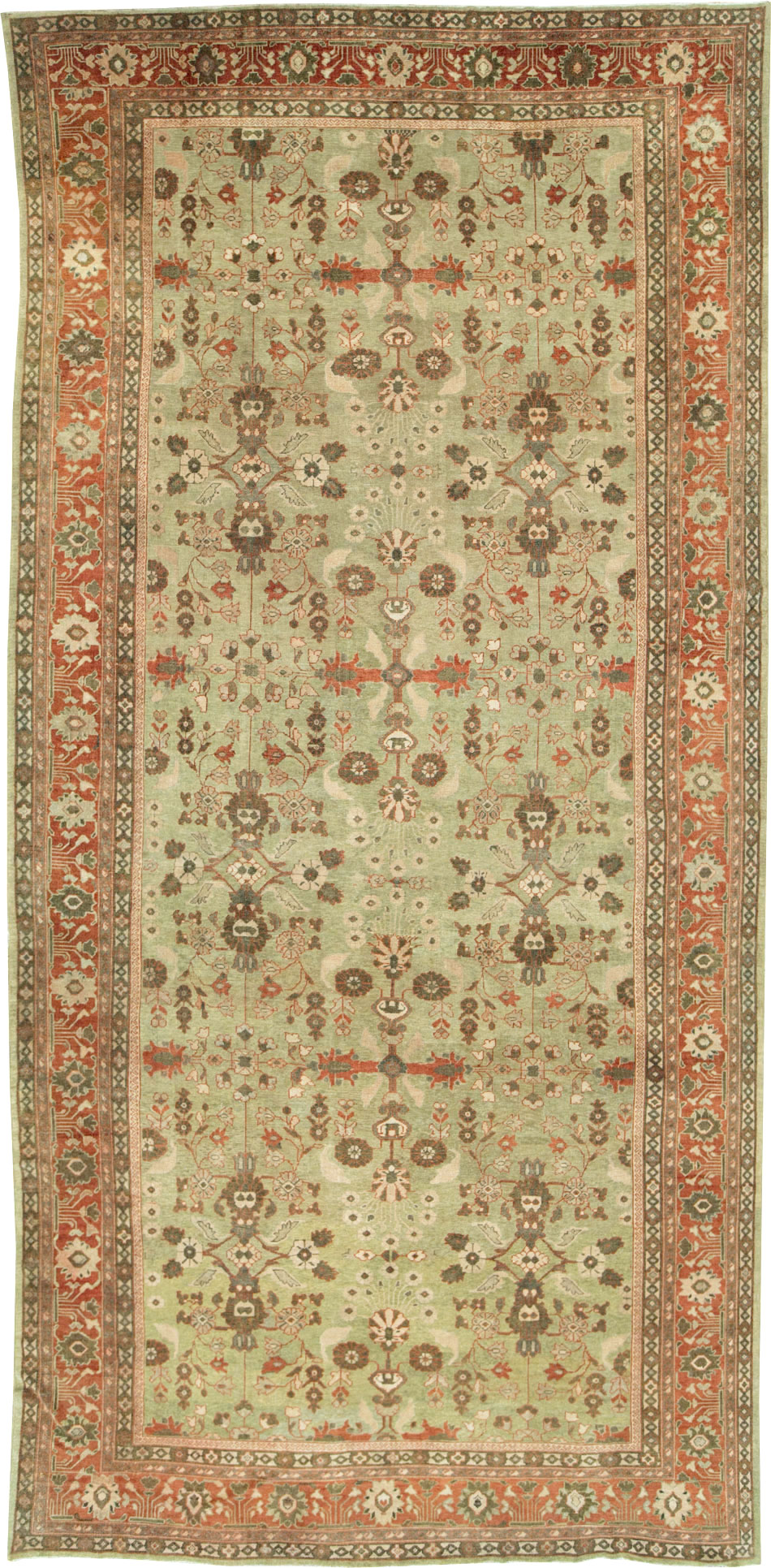 Antique Persian Mahal Oversize Carpet, No.24196 - Galerie Shabab