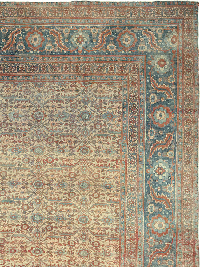 Antique Persian Senneh Tabriz Oversize Carpet, No.24205 - Galerie Shabab