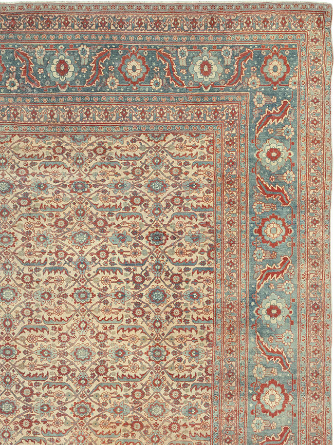 Antique Persian Senneh Tabriz Oversize Carpet, No.24205 - Galerie Shabab