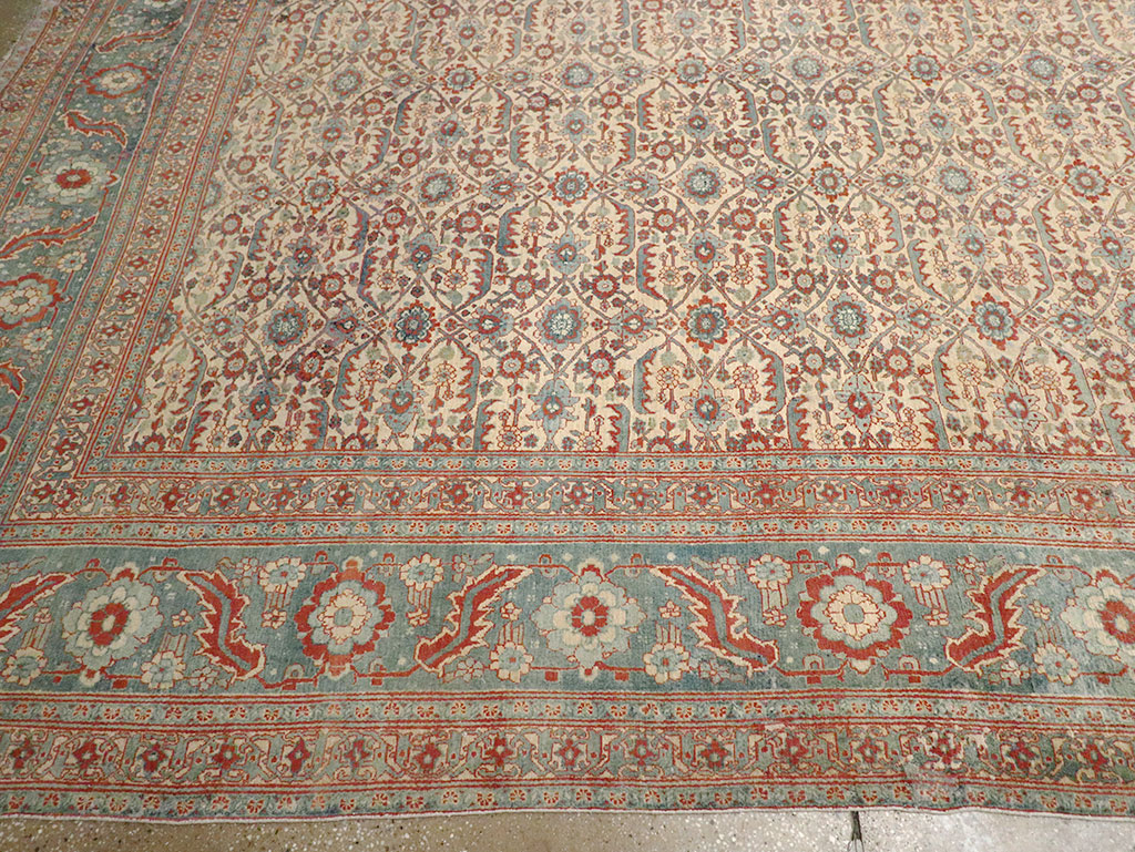 Antique Persian Senneh Tabriz Oversize Carpet, No.24205 - Galerie Shabab