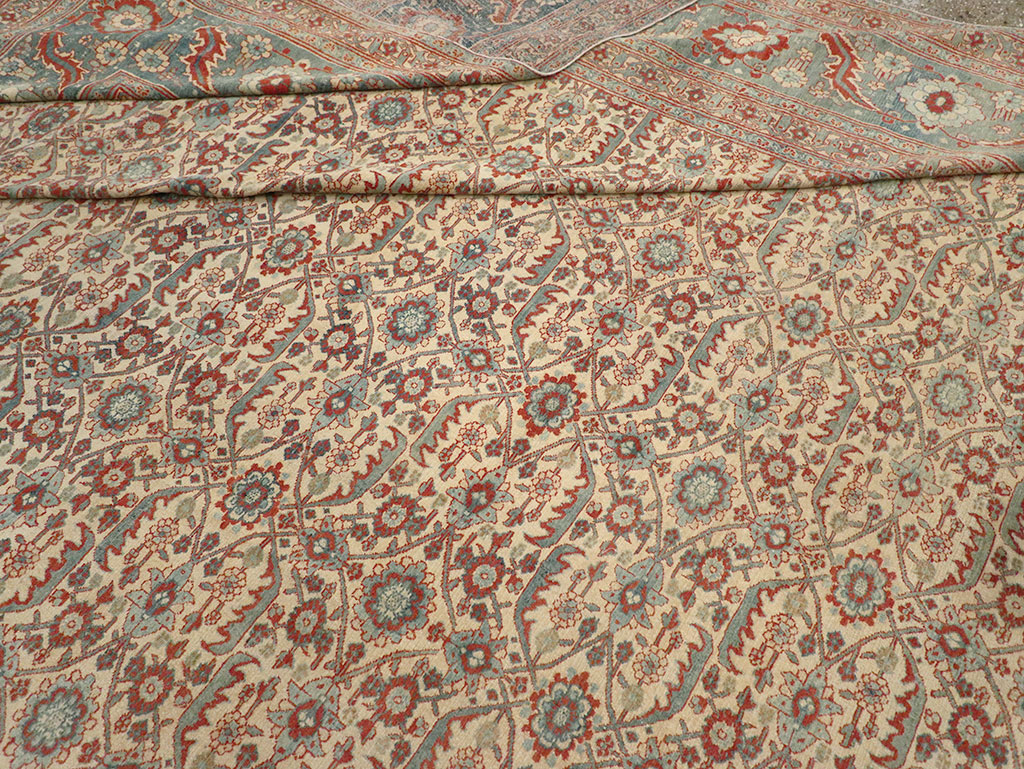 Antique Persian Senneh Tabriz Oversize Carpet, No.24205 - Galerie Shabab