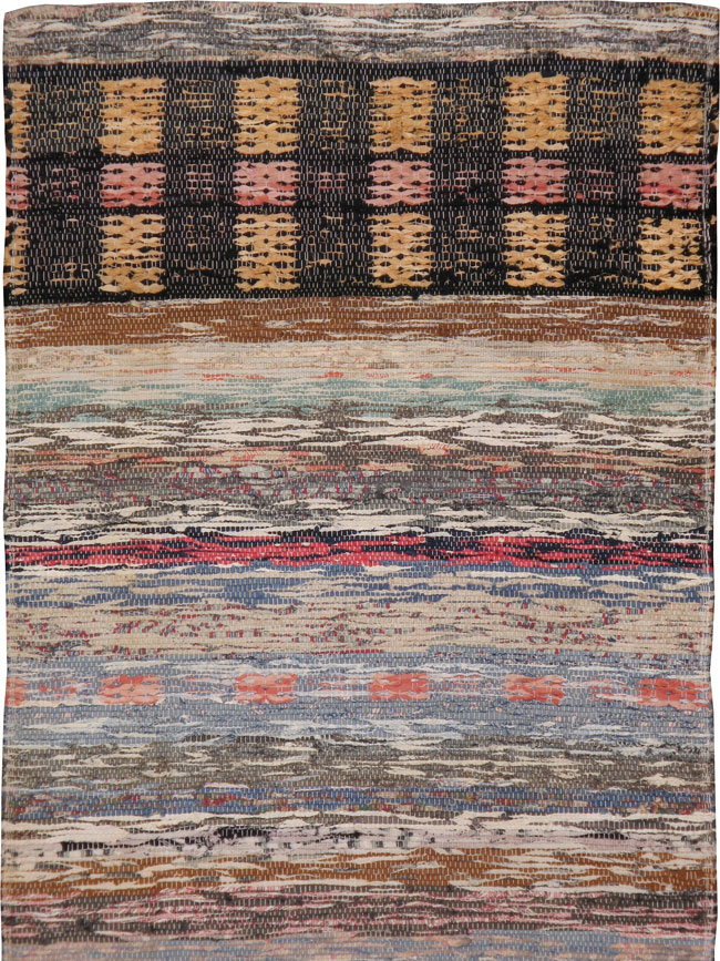 Vintage Rag Rug, No.24206 - Galerie Shabab