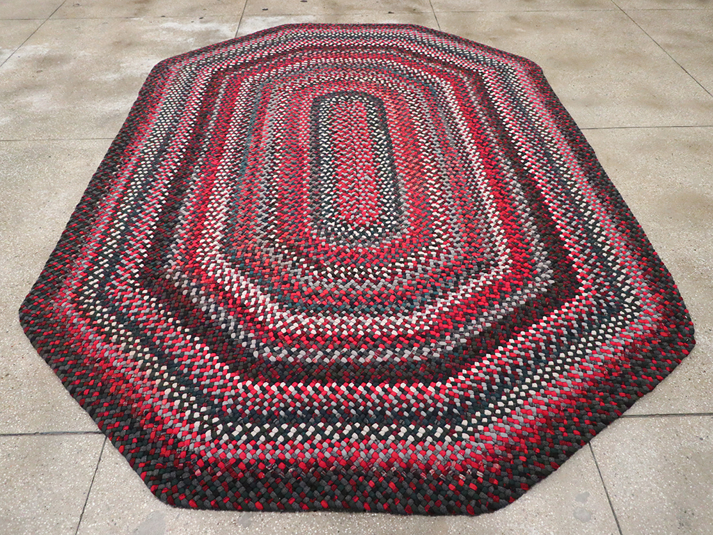 Vintage American Braid Rug, No.24209 - Galerie Shabab