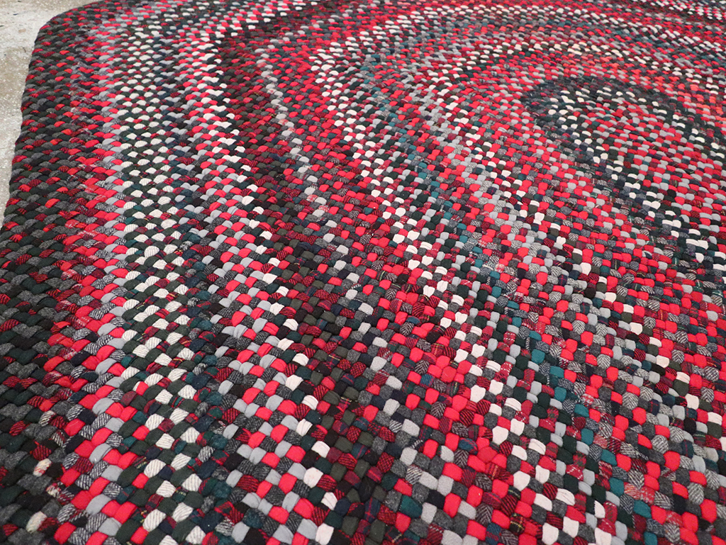 Vintage American Braid Rug, No.24209 - Galerie Shabab