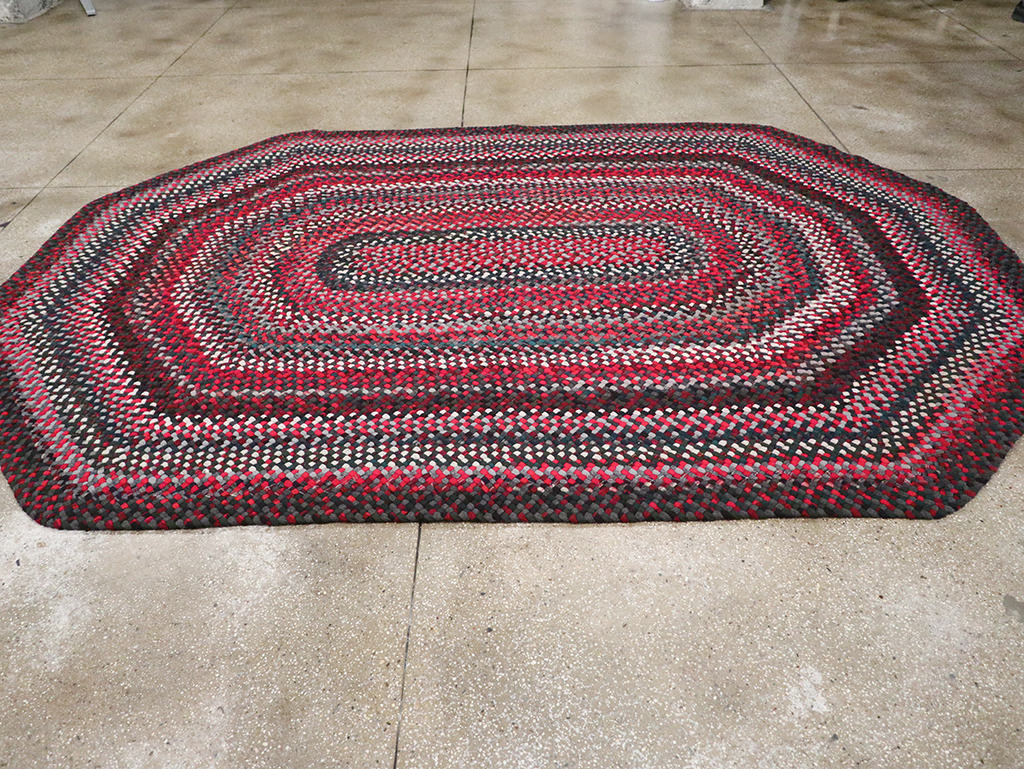 Vintage American Braid Rug, No.24209 - Galerie Shabab