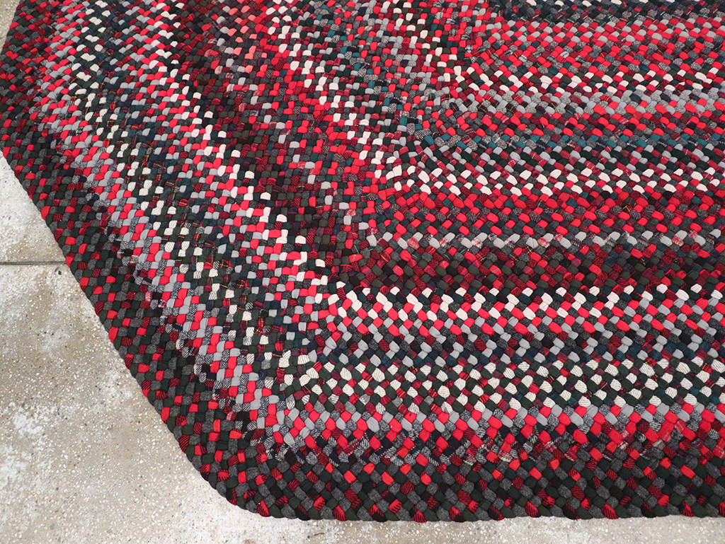 Vintage American Braid Rug, No.24209 - Galerie Shabab