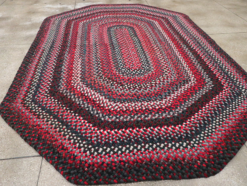 Vintage American Braid Rug, No.24209 - Galerie Shabab