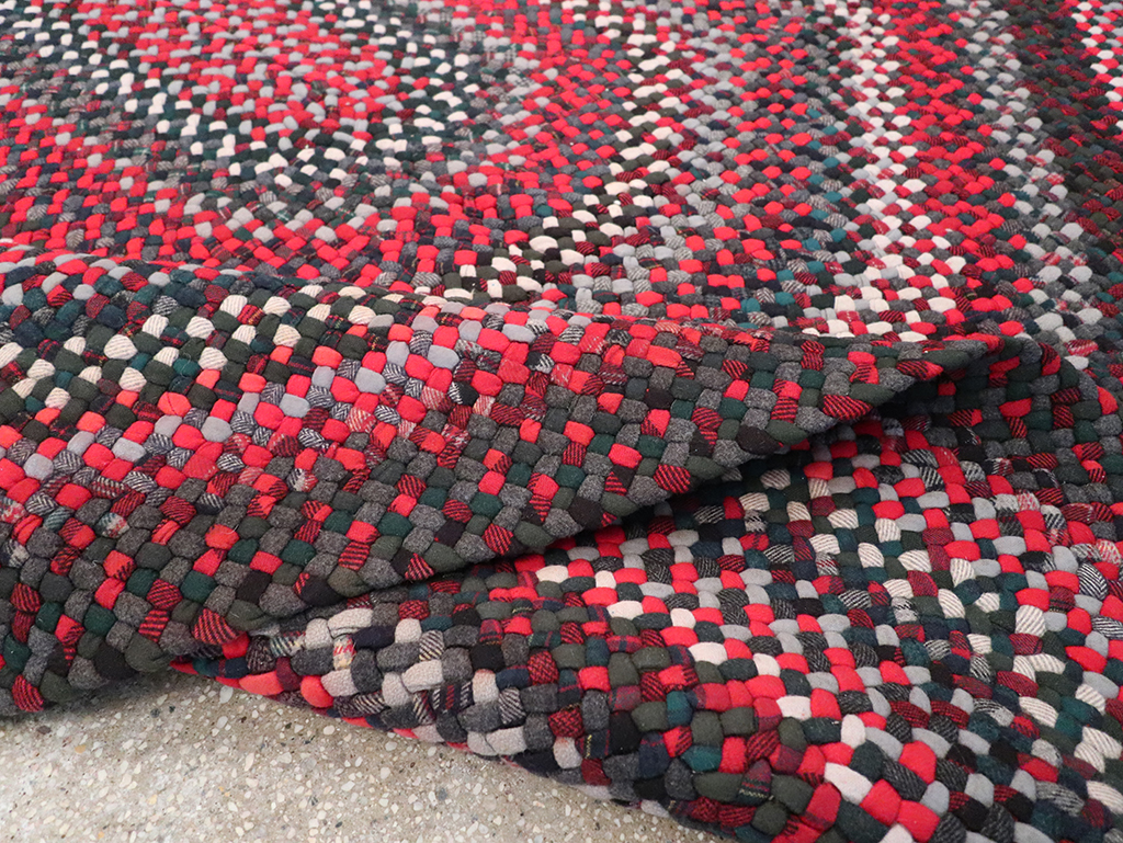 Vintage American Braid Rug, No.24209 - Galerie Shabab